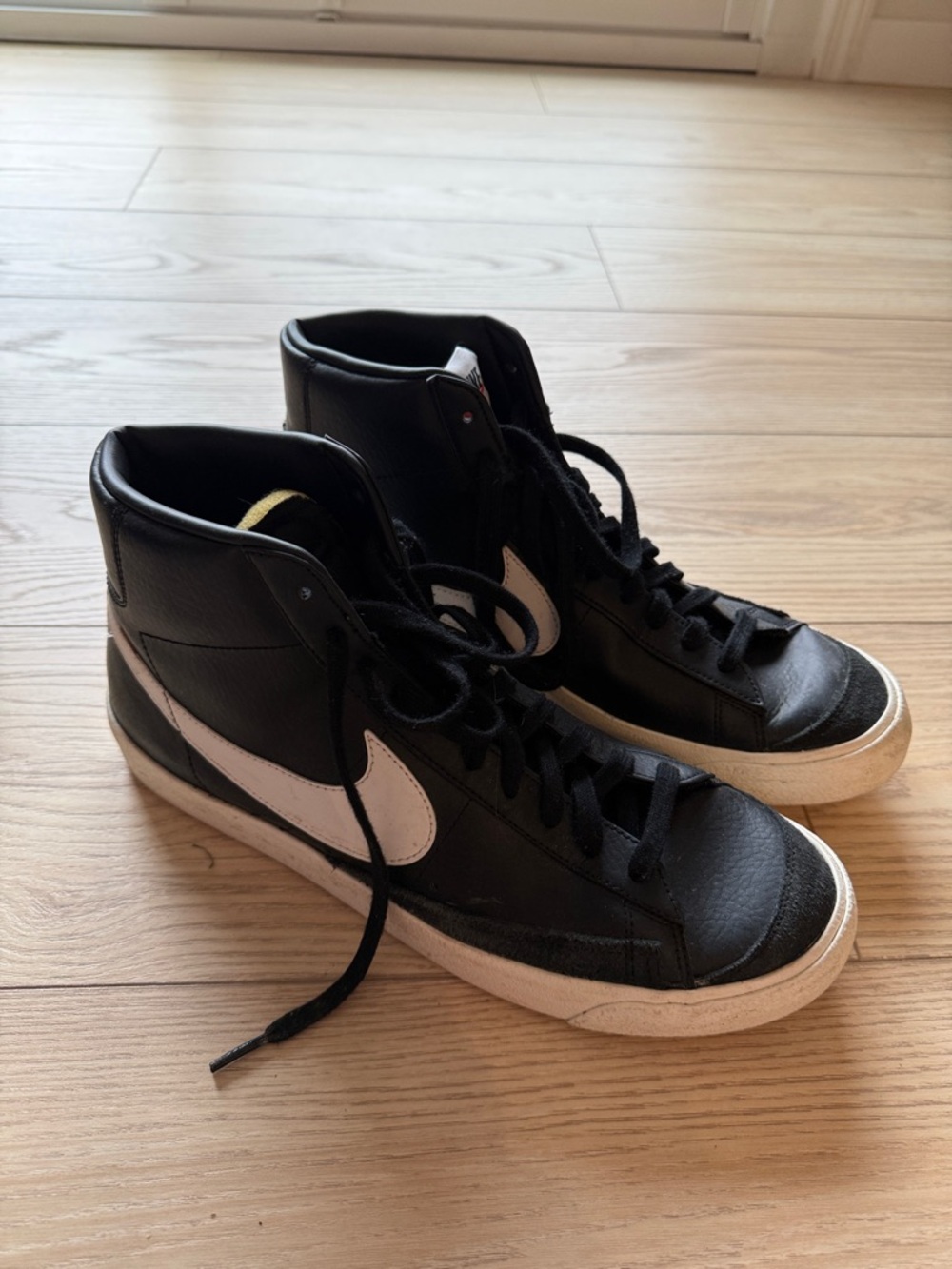 Nike Black and White High-Top Sneakers